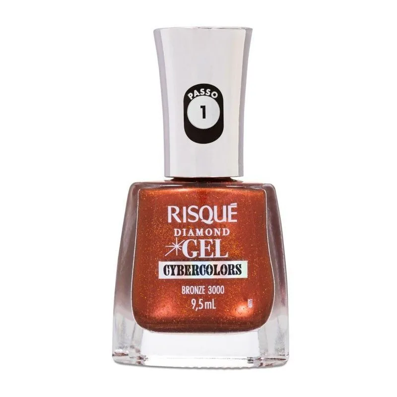 RISQUE ESM 9,5ML DIAMOND GEL BRONZE MET