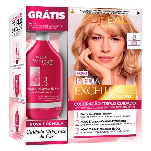 LOREAL COLOR IMEDIA KIT LOURO CLA 008+ COND INT
