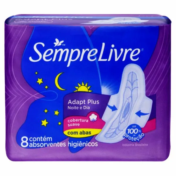 SEMPRE LIVRE ABSORV 8UN PLUS NOTURNO SUAVE C/ABAS