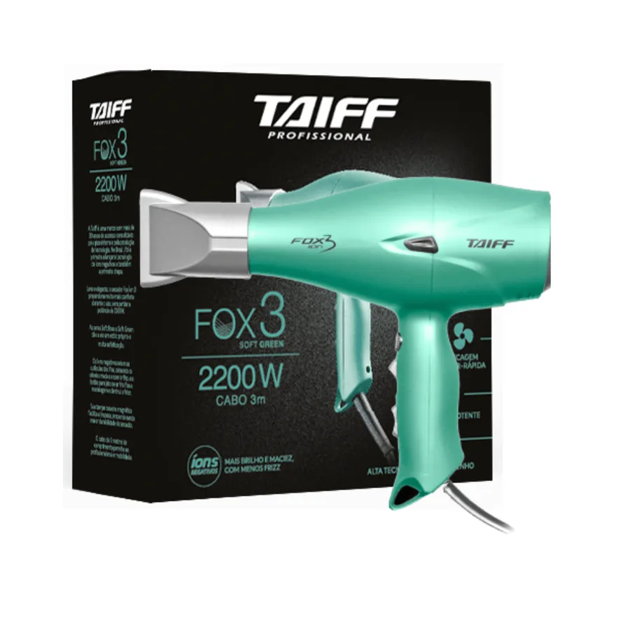 TAIFF SECADOR FOX ION-3 SOFT GREEN 127V