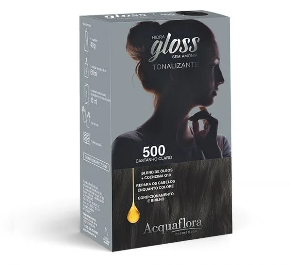 ACQUAFLORA TONALIZ 500 CASTANHO CLARO KIT GLOSS HI