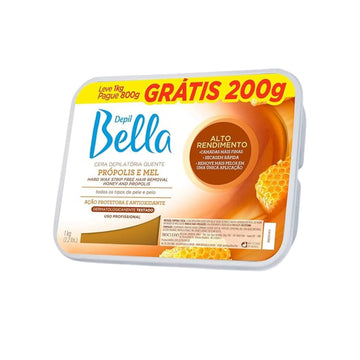 Depil Bella Cera Depilatória Própolis e Mel 800g + 200g