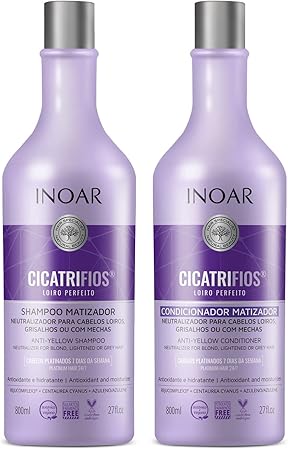 Inoar Kit CicatriFios Loiro Perfeito Shampoo e Condicionador 800ml