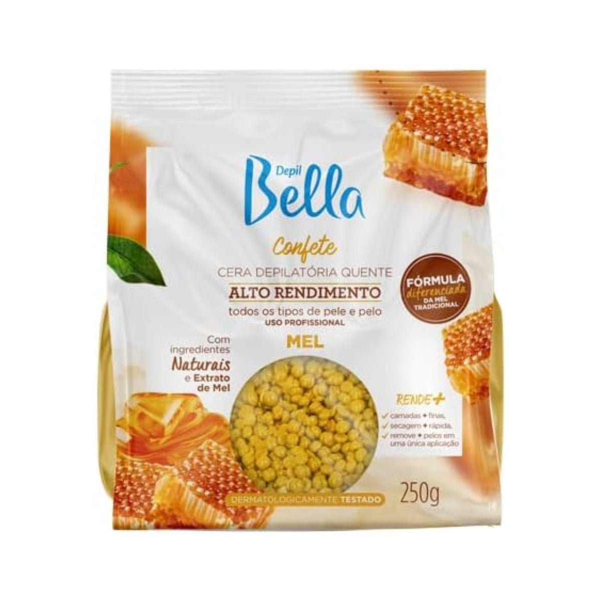 Depil Bella Cera Depilatória Confete Mel 250g