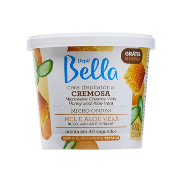 Depil Bella Cera para Microondas Mel e Aloe 100g