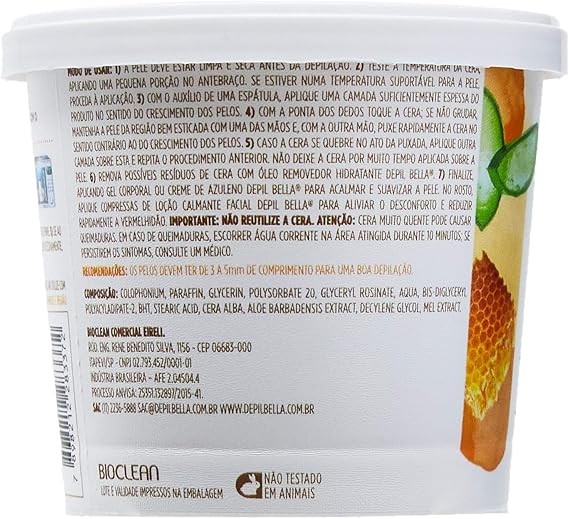 Depil Bella Cera para Microondas Mel e Aloe 100g