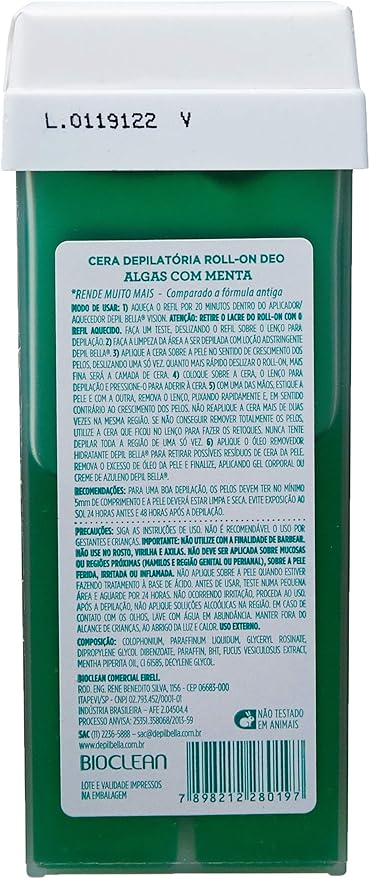 Depil Bella Cera Depilatória Refil Roll-On Algas 100g