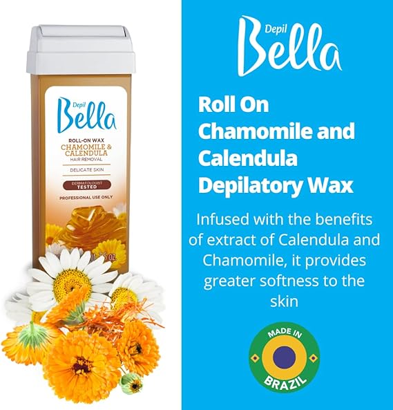 Depil Bella Cera Depilatória Refil Roll-On Camomila 100g