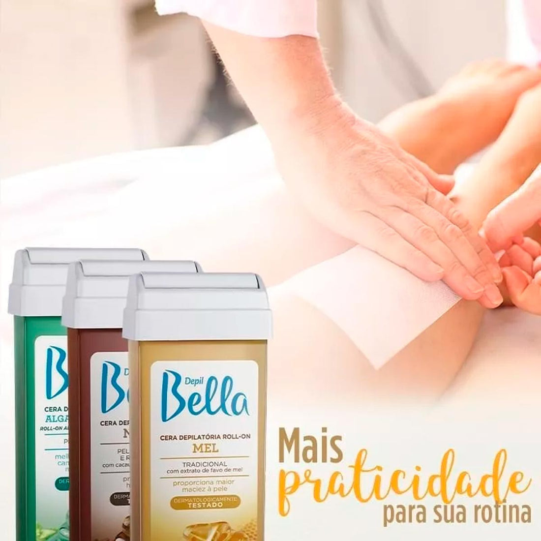 Depil Bella Cera Depilatória Refil Roll-On Mel 100g