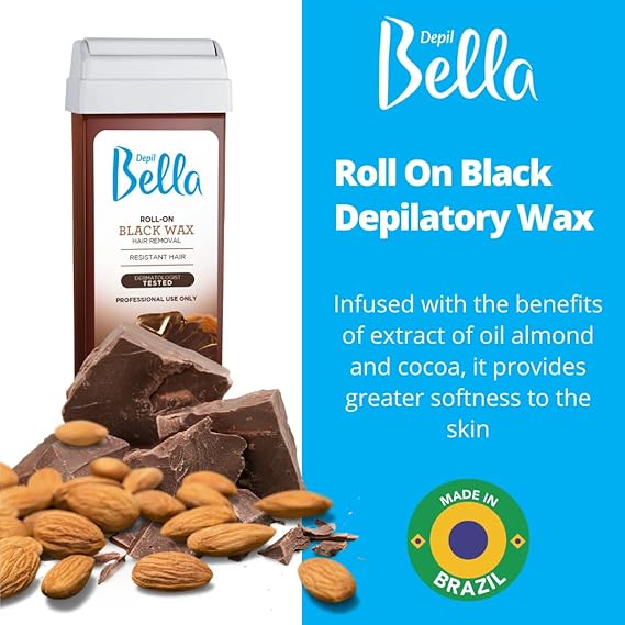 Depil Bella Cera Depilatória Refil Roll-On Negra 100g