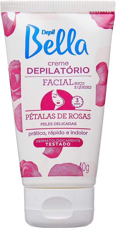 Depil Bella Creme Depilatório Facial com Pétalas 40g