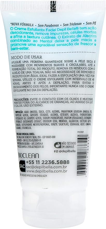 Depil Bella Creme Esfoliante Facial Alecrim 50g