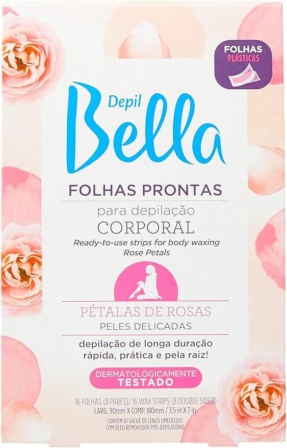 Depil Bella Folhas Prontas para Depilação Corporal com Pétalas 16 Folhas