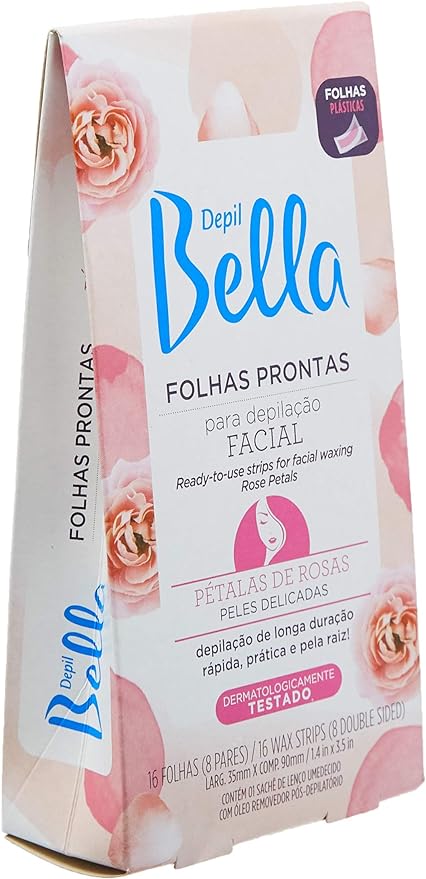 Depil Bella Folhas Prontas para Depilação Facial com Pétalas 16 Folhas