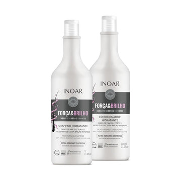 Inoar Kit Shampoo e Condicionador Força e Brilho 1L/800ml