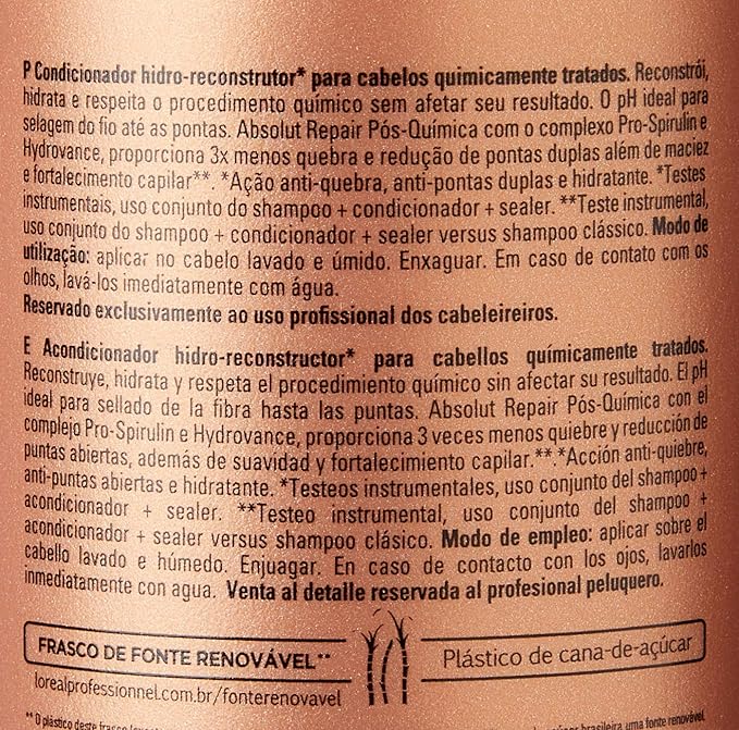 Loreal Condicionador 1,5L Pos Quimica
