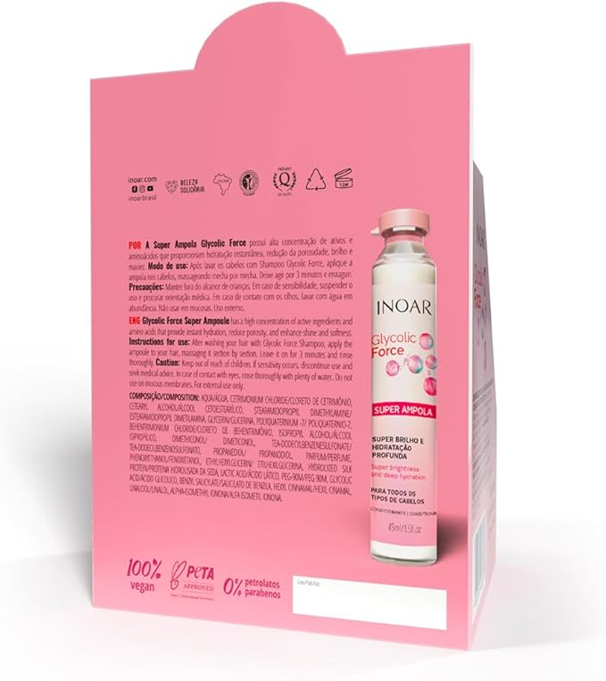 Inoar Ampola 45ml Glycolic Force
