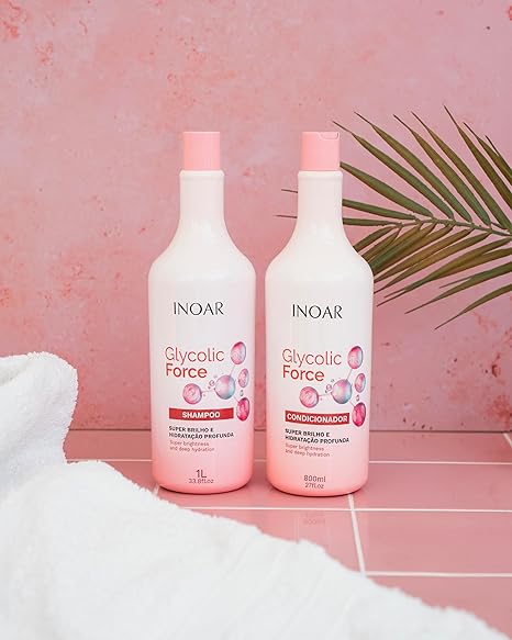 Inoar Kit 800ml Shampoo +condicionador Glycolic Force