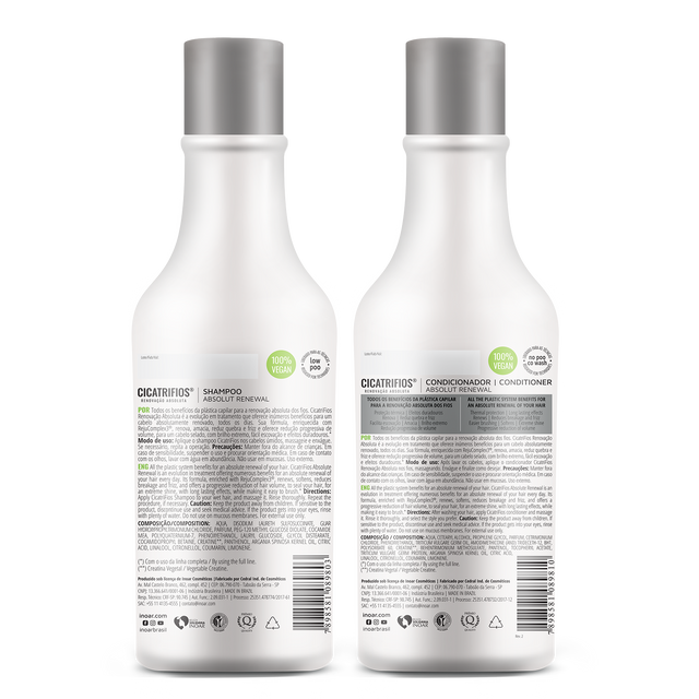 Inoar Kit 500ml Shampoo +condicionador Cicatrifios